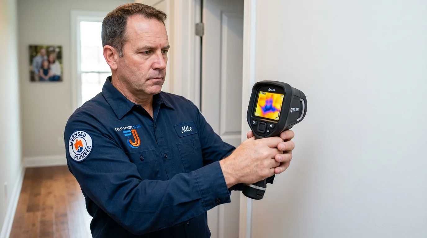 Thermal imaging leak detection by Johns Plumbing LLC in Calais